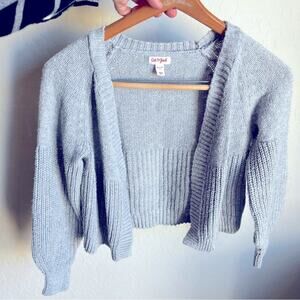 Cat & Jack gray Cozy Knit Sweater kids youth size medium M 7/8
